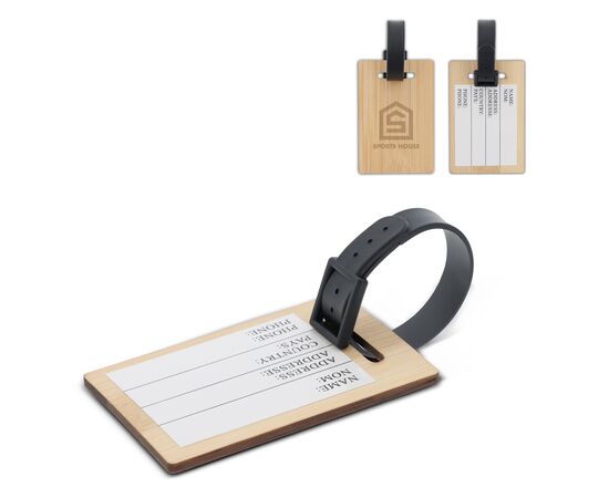 Etiquette de bagage en bambou Nature -  LT99608-N0094