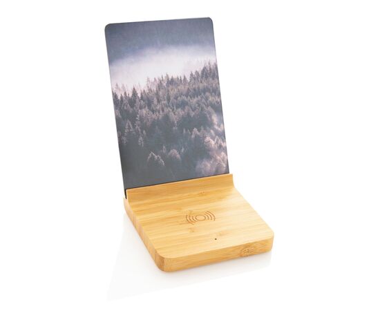 Cadre photo avec chargeur sans fil 5W en bambou Brun - XD Collection P308.139