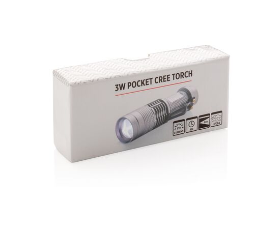 Lampe torche de poche CREE 3 W Gris, Noir - XD Collection P513.572