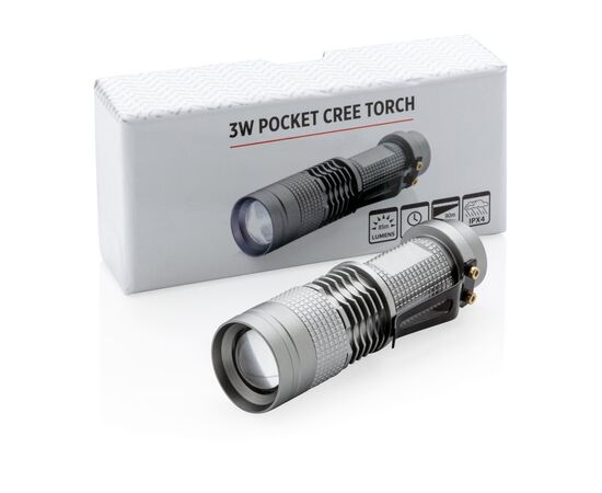 Lampe torche de poche CREE 3 W Gris, Noir - XD Collection P513.572