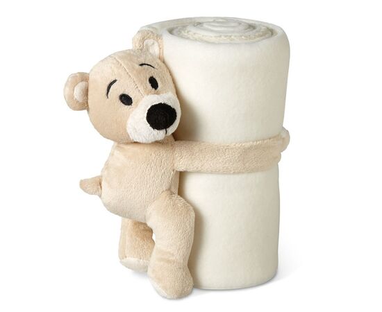 Fleece deken met beer Wit -  MO8252-06