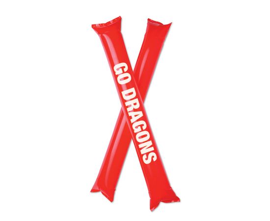 2 Opblaasbare cheering sticks Rood -  KC7090-05