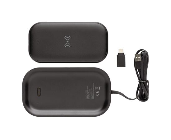 5.000 mAh Wireless Charging Powerbank Station Schwarz - XD Collection P322.271