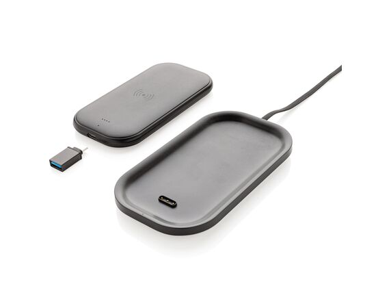 5.000 mAh Wireless Charging Powerbank Station Schwarz - XD Collection P322.271