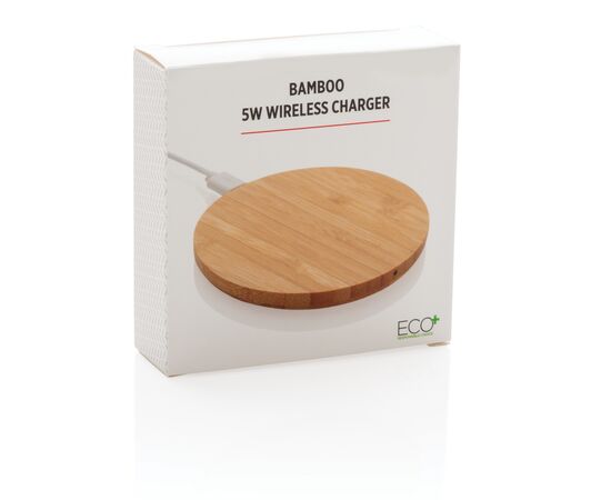 Bamboo 5W Wireless Charger Beige - XD Collection P308.769