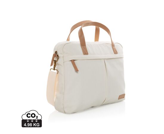 Sac ordinateur Impact AWARE™ en toile 16oz recyclé Blanc cassé - XD Collection P760.230