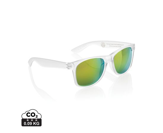 Gleam RCS recycled PC mirror lens sunglasses White - XD Collection P453.8703