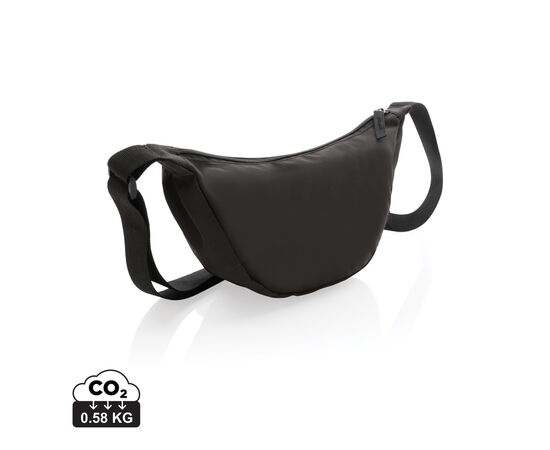 Sac banane en bandoulière en rPET AWARE™ Crescent Noir - XD Collection P763.2001