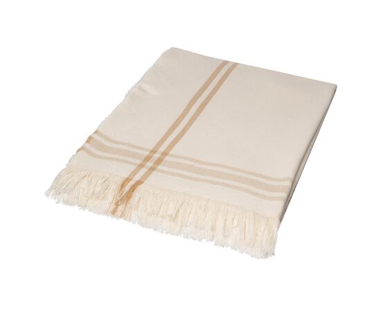 Cotton plaid 140x200cm GRS Ecru - Nilton's 1570-40-A40