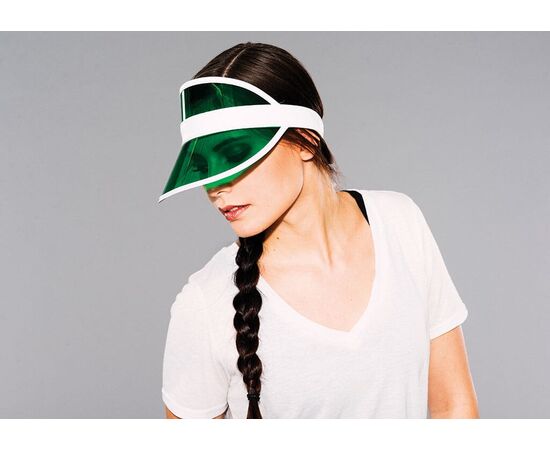 Sun visor with PVC peak Weiss, Rot - Nilton's 1820-06-A05