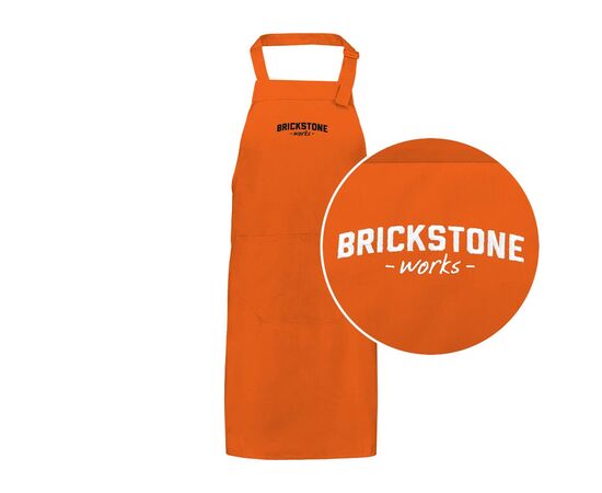 Apron with pocket and adjustable neck strap (75x85cm) Orange - Brickstone 5220-10-A10