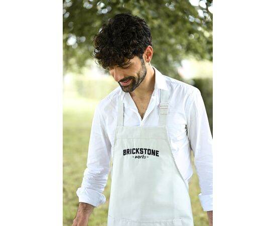 Apron with pocket and adjustable neck strap (75x85cm) Orange - Brickstone 5220-10-A10