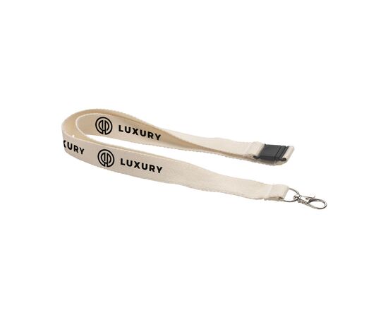 Lanyard Organic Cotton 2 cm keycord Naturel -  286642