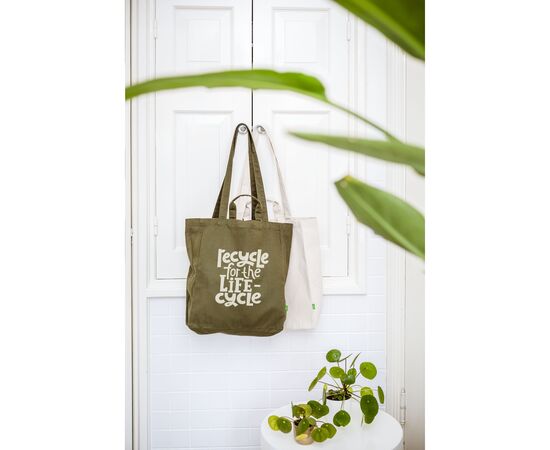Organic Cotton Canvas Tote Bag (280g/m²) Tasche Ecru -  493142
