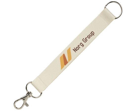 Minik sublimatie lanyard met sleutelhanger Wit - Unbranded 1PL0120F
