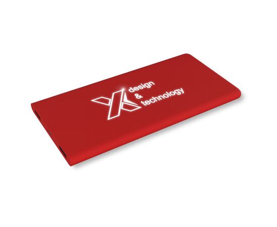 SCX.design P15 light-up 5000 mAh powerbank Red, White - SCX.design 1PX01602