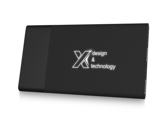 SCX.design P20 5000 mAh Powerbank mit Leuchtlogo Schwarz, Weiß - SCX.design 1PX01900