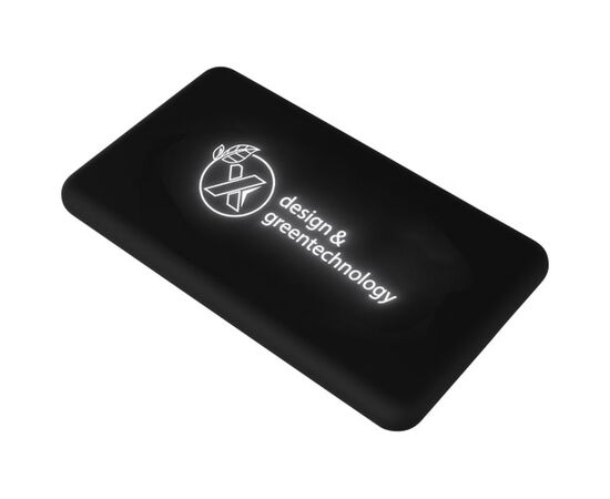 SCX.design P29 5000 mAh Solar-Taschenpowerbank mit Leuchtlogo Schwarz, Weiß - SCX.design 1PX04000