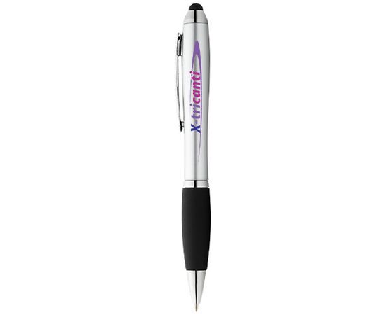 Nash Stylus Kugelschreiber farbig mit schwarzem Griff Silber, Schwarz - Unbranded 10690301