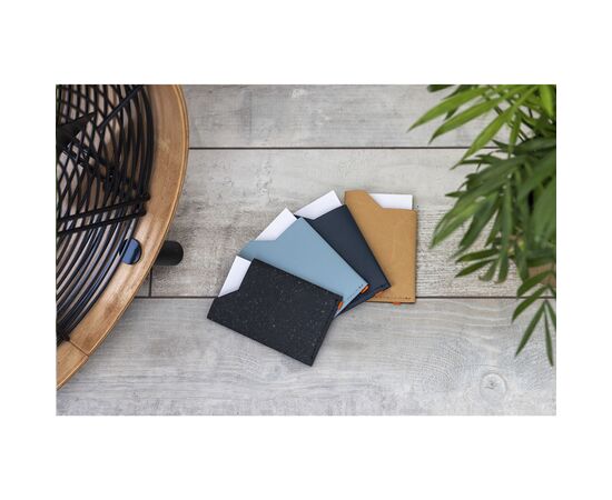 Recycled Leather Cardholder kaarthouder Donkerblauw - Made Out Of W13632