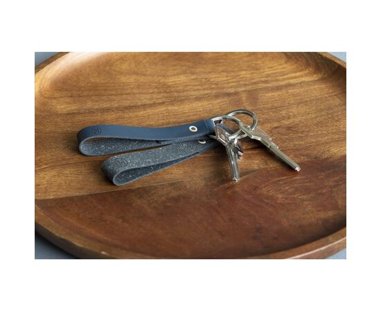 Recycled Leather Keyring Black - Made Out Of W13798