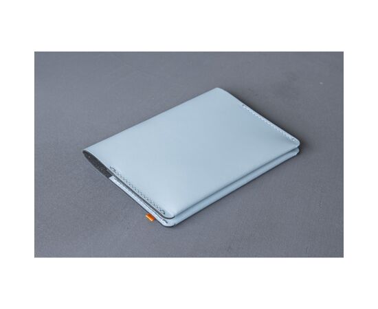 Recycled Leather Passport Holder Light blue - Made Out Of W14031
