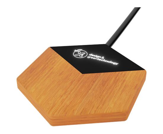 SCX.design W14 10W light-up wireless charger Wood, Solid black - SCX.design 1PX06171
