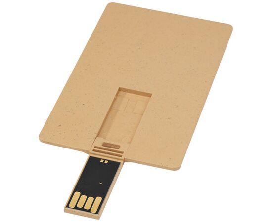 Rectangular degradable credit card USB Kraft brown - Unbranded 1Z48506D