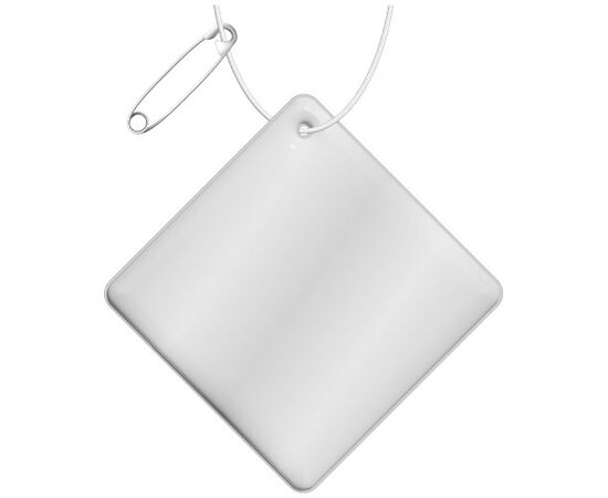 Petite attache réfléchissante en forme de diamant en PVC H-09 RFX&#8482; Blanc - RFX™ 1PR08201