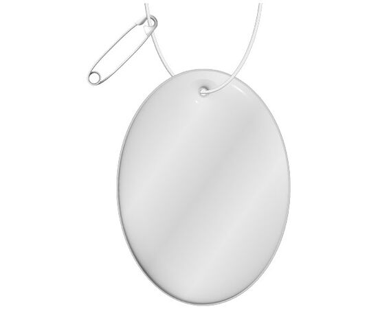 RFX&#8482; H-12 ovale reflecterende pvc hanger Wit - RFX™ 1PR10201