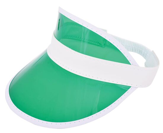 Sun visor with PVC peak Weiß, Hellgrün - Nilton's 1820-06-A09