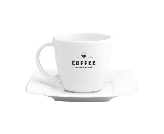 Serena kop en schotel porselein White -  578010