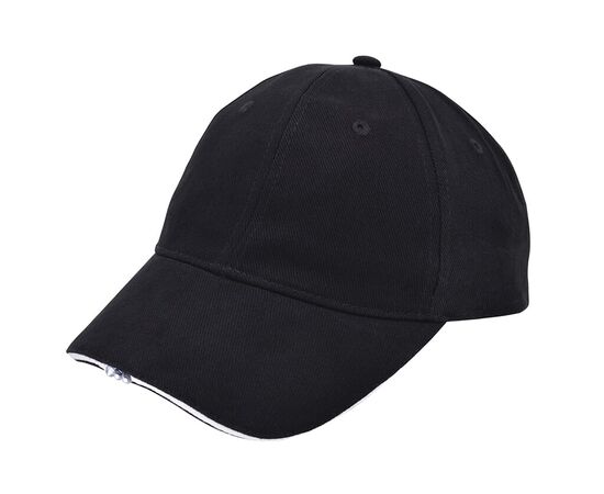 Heavy brushed cap with lights Noir, Blanc - Nilton's 1990-03-A06