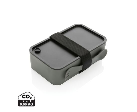 GRS RPP lunchdoos met spork Grijs - XD Collection P269.052