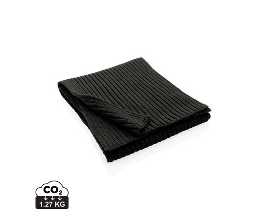 Impact AWARE™ Polylana® dubbel gebreide sjaal 180x25cm Zwart - XD Collection P453.441
