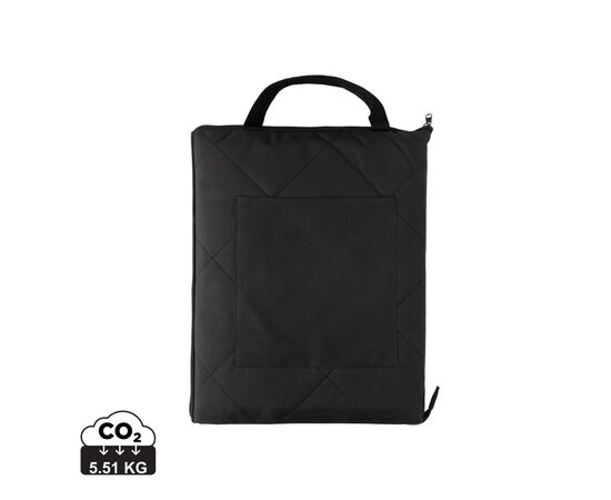 Impact Aware™ RPET foldable quilted picnic blanket Black - XD Collection P459.121
