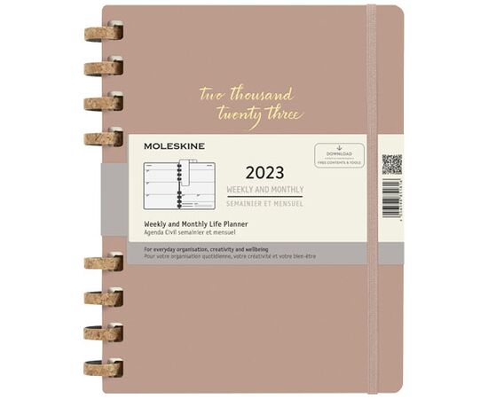 Moleskine 12M XL Hardcover Tagesplaner mit Spiralbindung Rosa - Moleskine 10780341