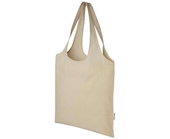 Pheebs 150 g/m² recycled cotton trendy tote bag 7L Heather natural - Unbranded 12064106