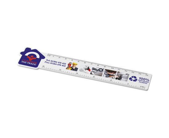 Règle en plastique Tait de 15 cm en plastique recyclé en forme de maison Blanc - Unbranded 21045801
