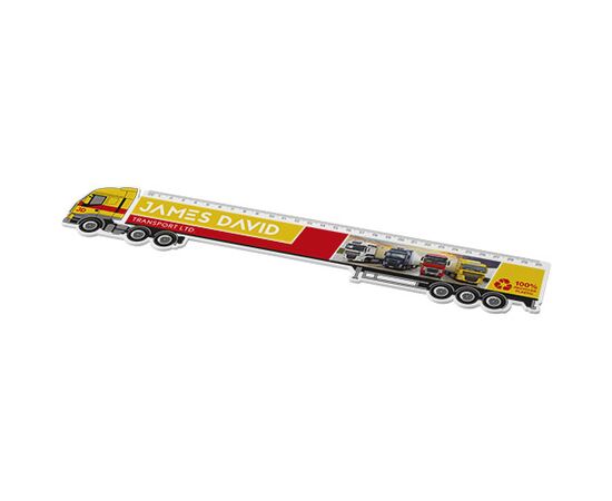 Tait 30 cm LKW-förmiges Lineal aus Recycling-Kunststoff Weiß - Unbranded 21046301