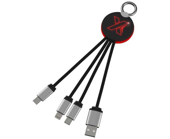 SCX.design C16 kabel met oplichtende ring Rood, Zwart - SCX.design 2PX00221