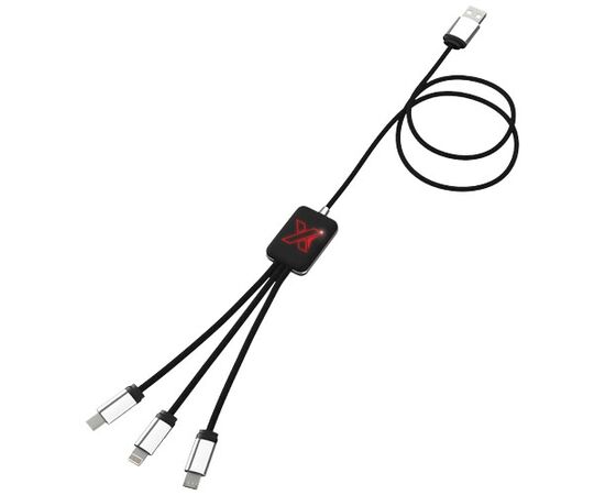 SCX.design C17 easy to use light-up cable Red, Black - SCX.design 2PX00321