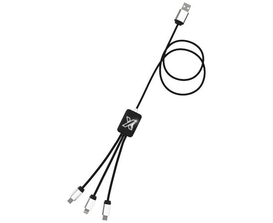SCX.design C17 Easy to Use Ladekabel mit Leuchtlogo Schwarz, Weiß - SCX.design 2PX00390