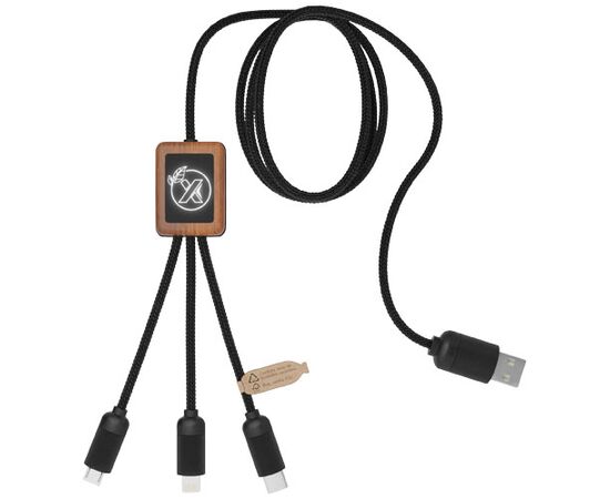 SCX.design C29 3-in-1 bamboe kabel Hout - SCX.design 2PX05571