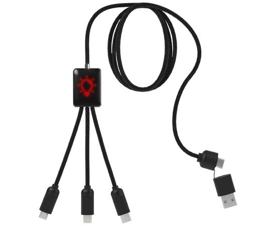 SCX.design C28 5-in-1 verlengde oplaadkabel Rood, Zwart - SCX.design 2PX06421