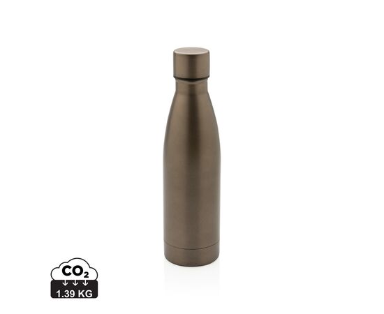 RCS Recycled stainless steel solid vacuum bottle Brown - XD Collection P433.279