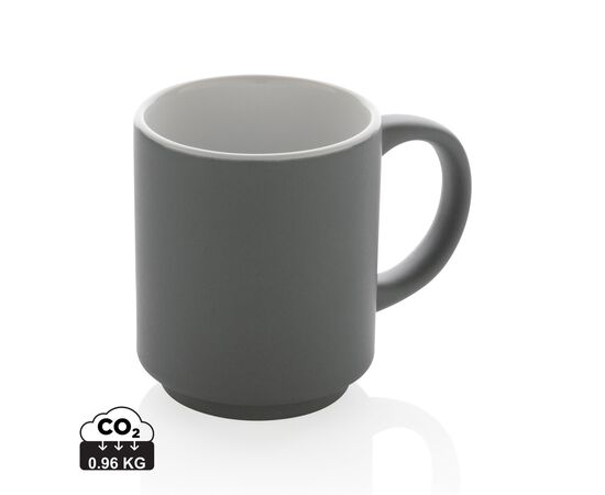 Keramische stapelbare mok 180 ml Grijs - XD Collection P434.072