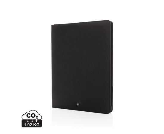 Swiss Peak Heritage RCS rPU A4 portfolio with zipper Black - Swiss Peak P774.411