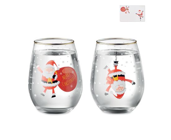 Set of 2 Christmas glasses White -  CX1501-06