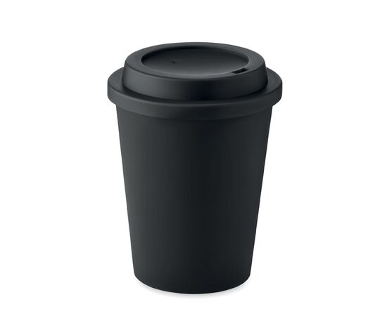 Doppelwandiger Becher PP 300ml Schwarz -  MO6582-03